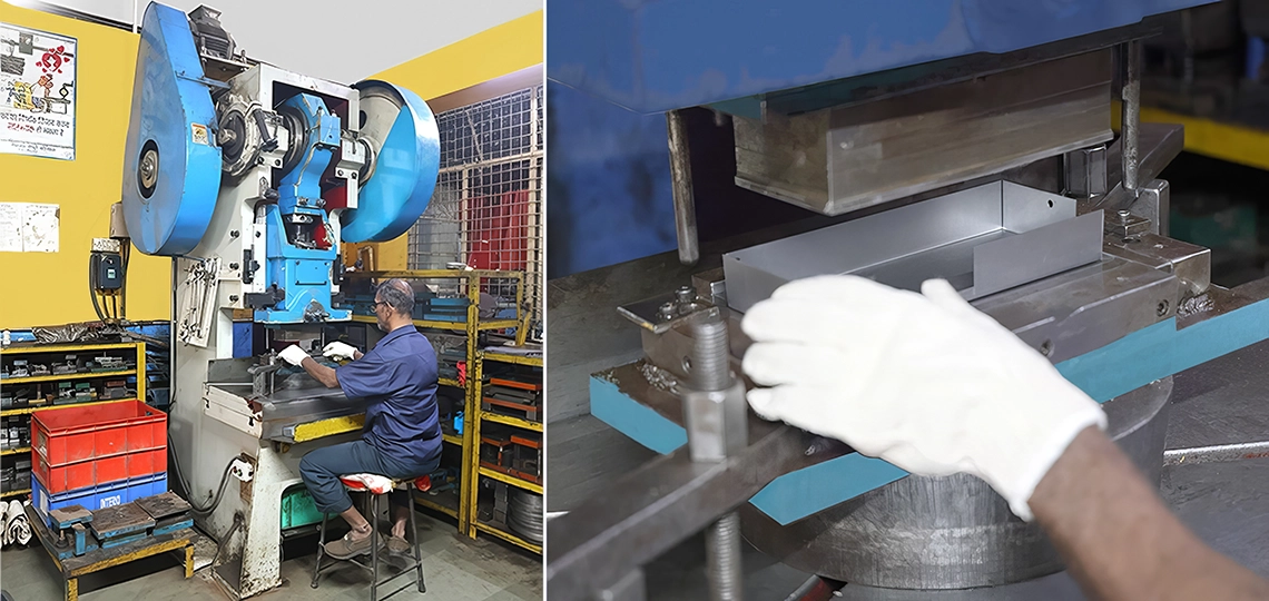 Power press machine for stamping and metal forming operations